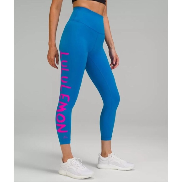Lululemon Ed Curtis Wunder Train High-Rise Tight Leggings 25" Poolside Blue 4 - Picture 1 of 14